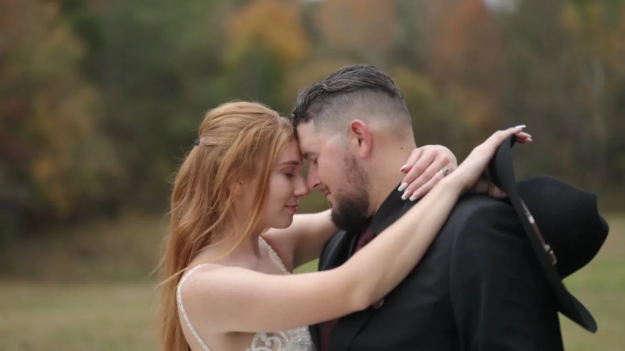 Still from the Hailey + David wedding film