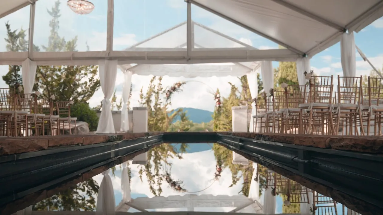 Still from the Kaitlyn + Jason wedding film
